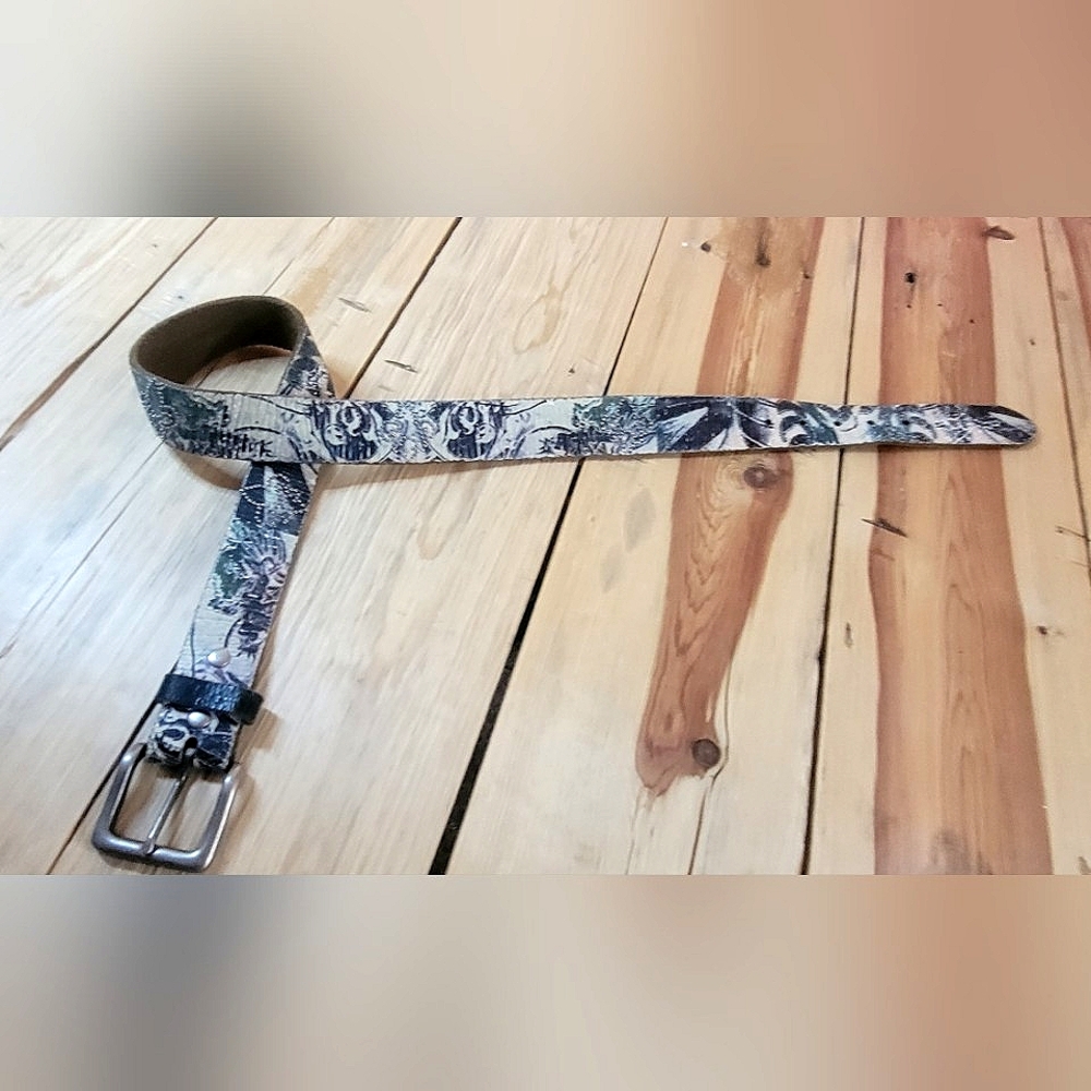 Vintage Painted Leather Belt